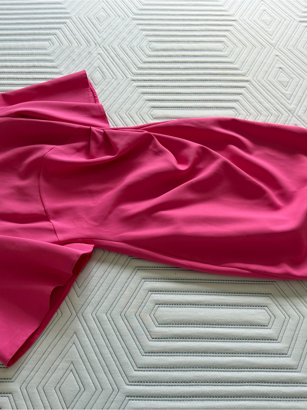 Hot Pink Elegant Off-Shoulder Dress